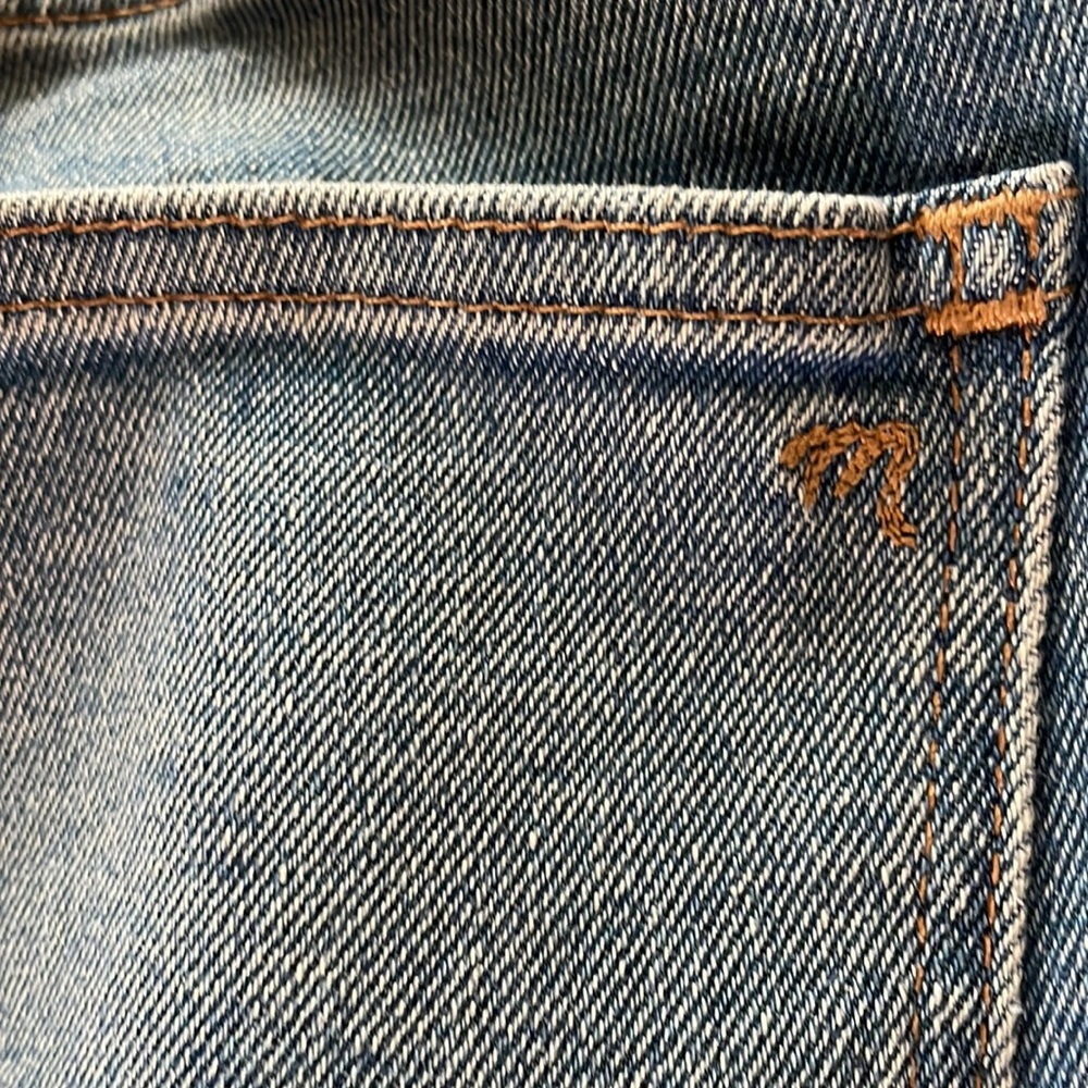 Madewell 10" High-Rise Skinny Blue jeans Raw Hem - Picture 8 of 10